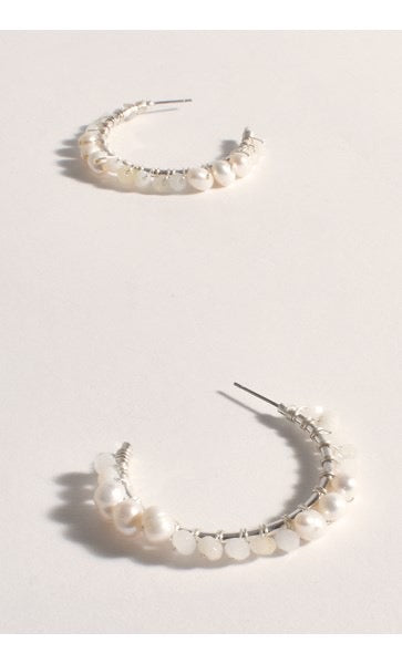 AVERY PEARL STONE EARRINGS