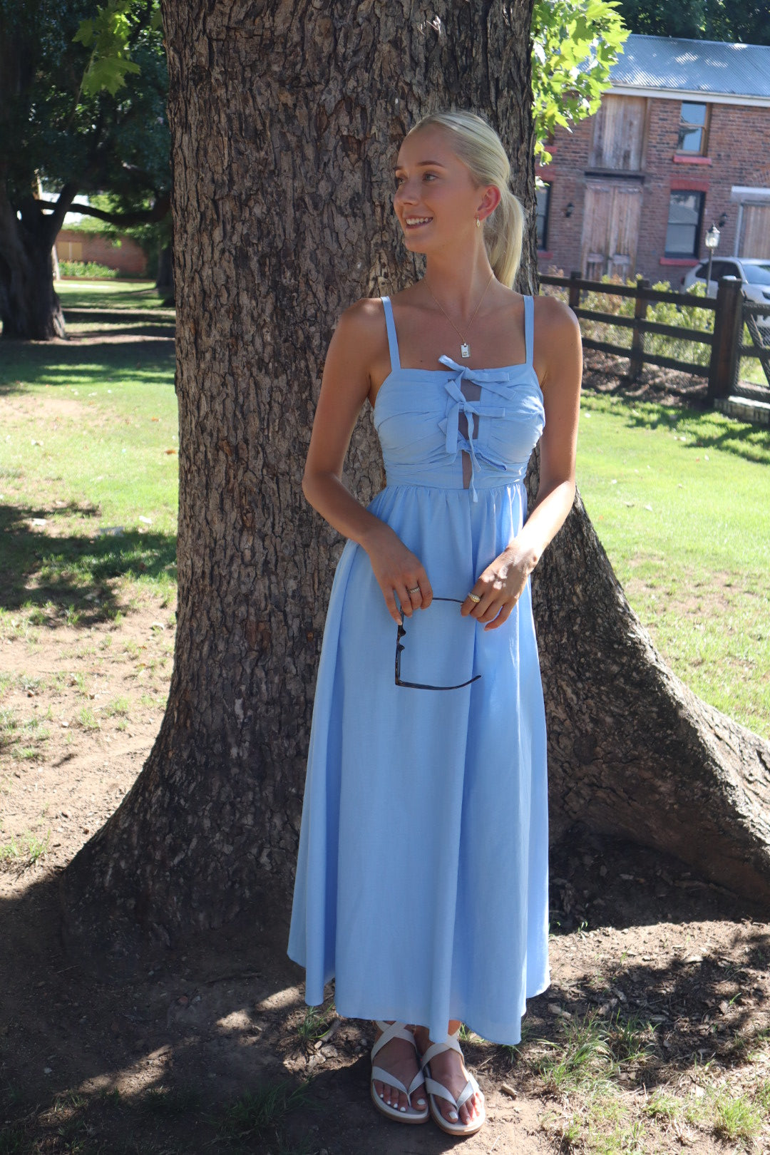 BLUEBELL BOW MIDI DRESS